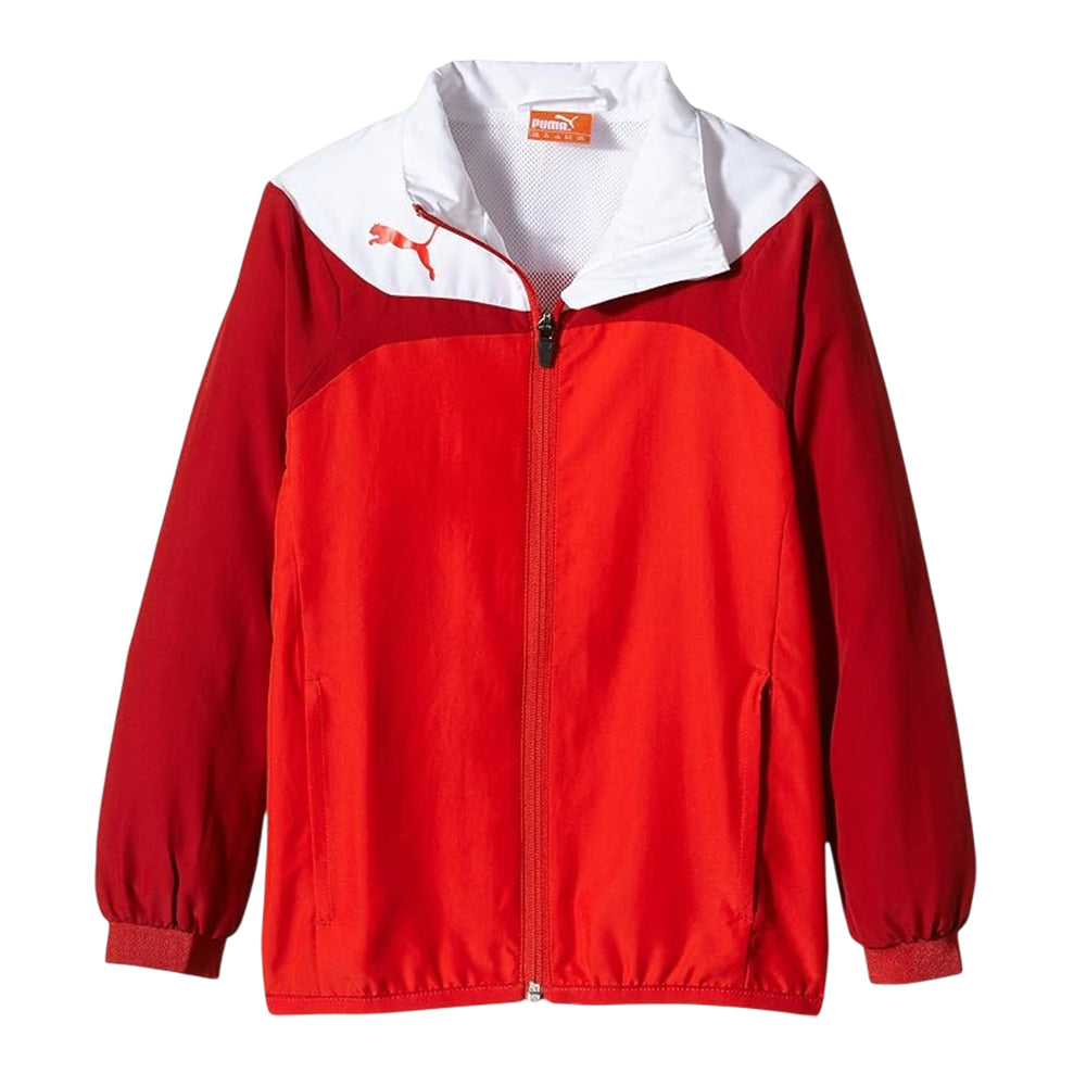 Red - Front - Puma Boys Esito Colour Block Lightweight Jacket