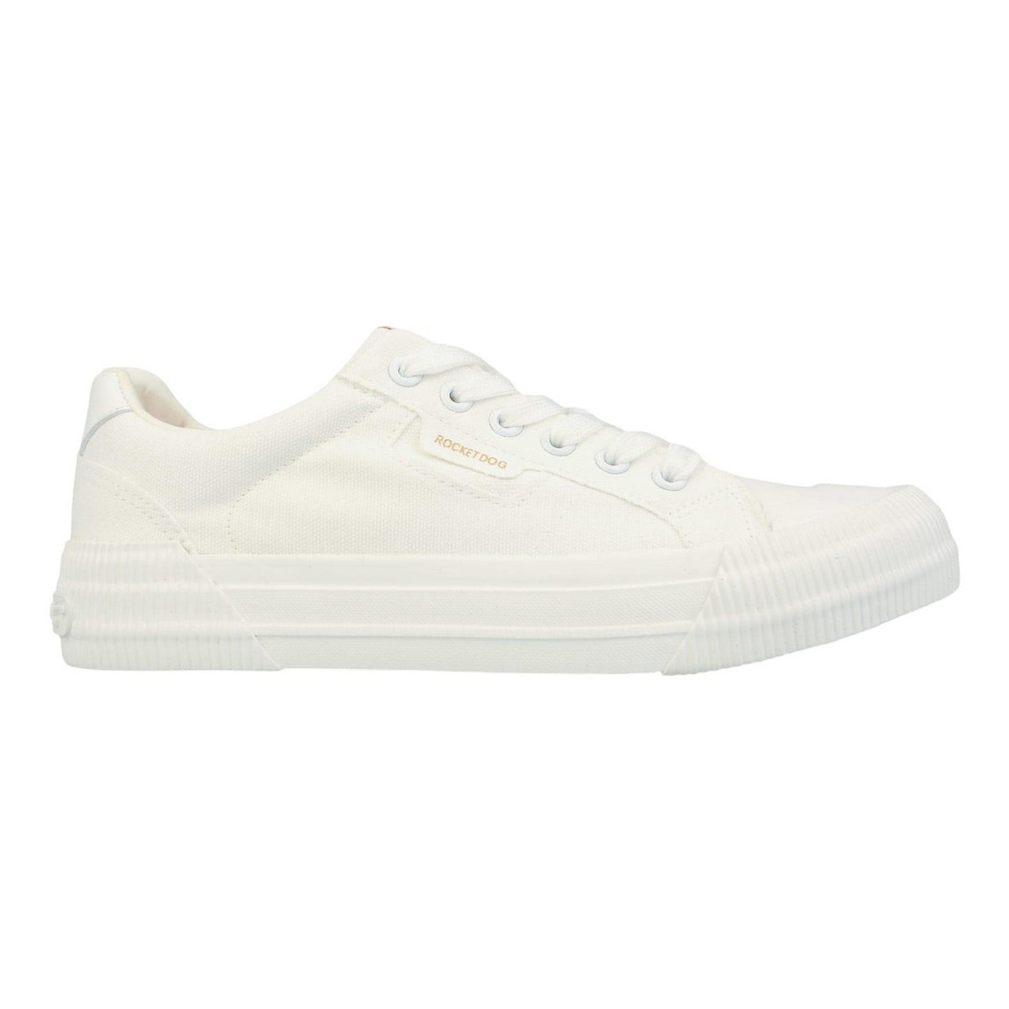 White - Front - Rocket Dog Womens-Ladies Cheery Canvas Pumps