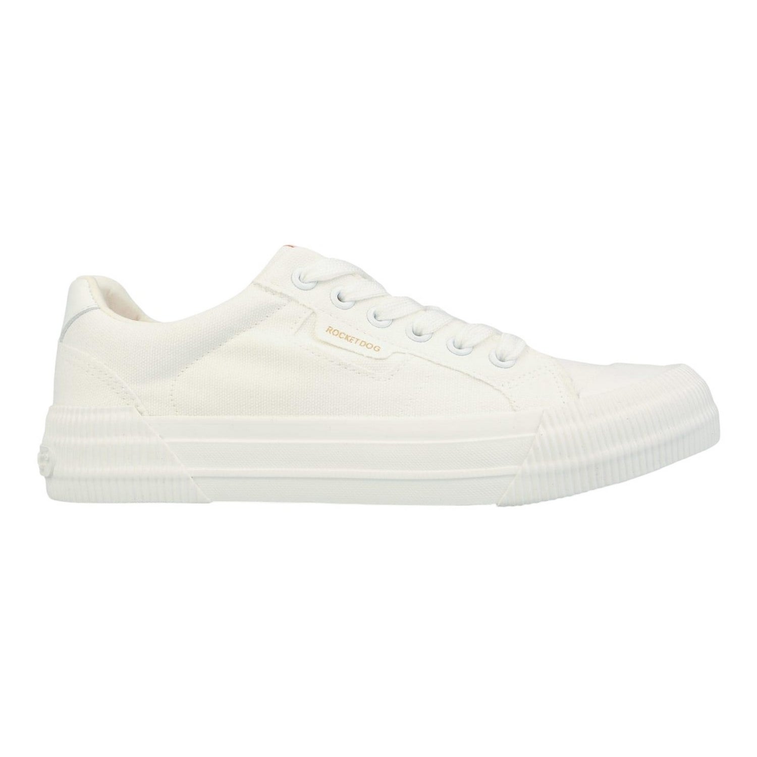 White - Front - Rocket Dog Womens-Ladies Cheery Canvas Pumps