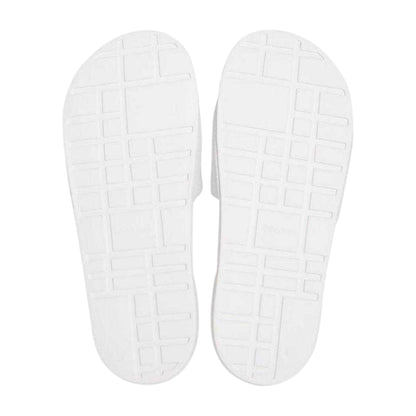 Bright White-Black - Lifestyle - Calvin Klein Womens-Ladies Flat Sliders