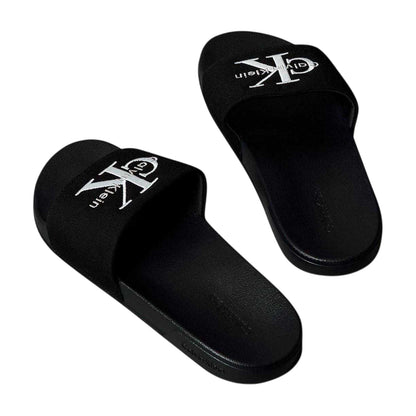 Triple Black - Back - Calvin Klein Mens Essential Flat Sliders