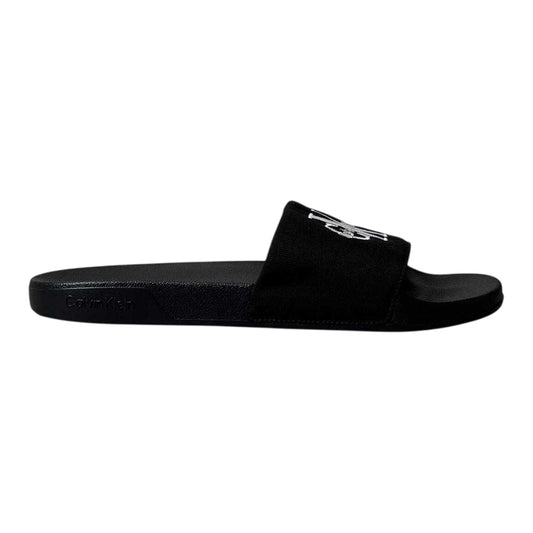 Triple Black - Front - Calvin Klein Mens Essential Flat Sliders
