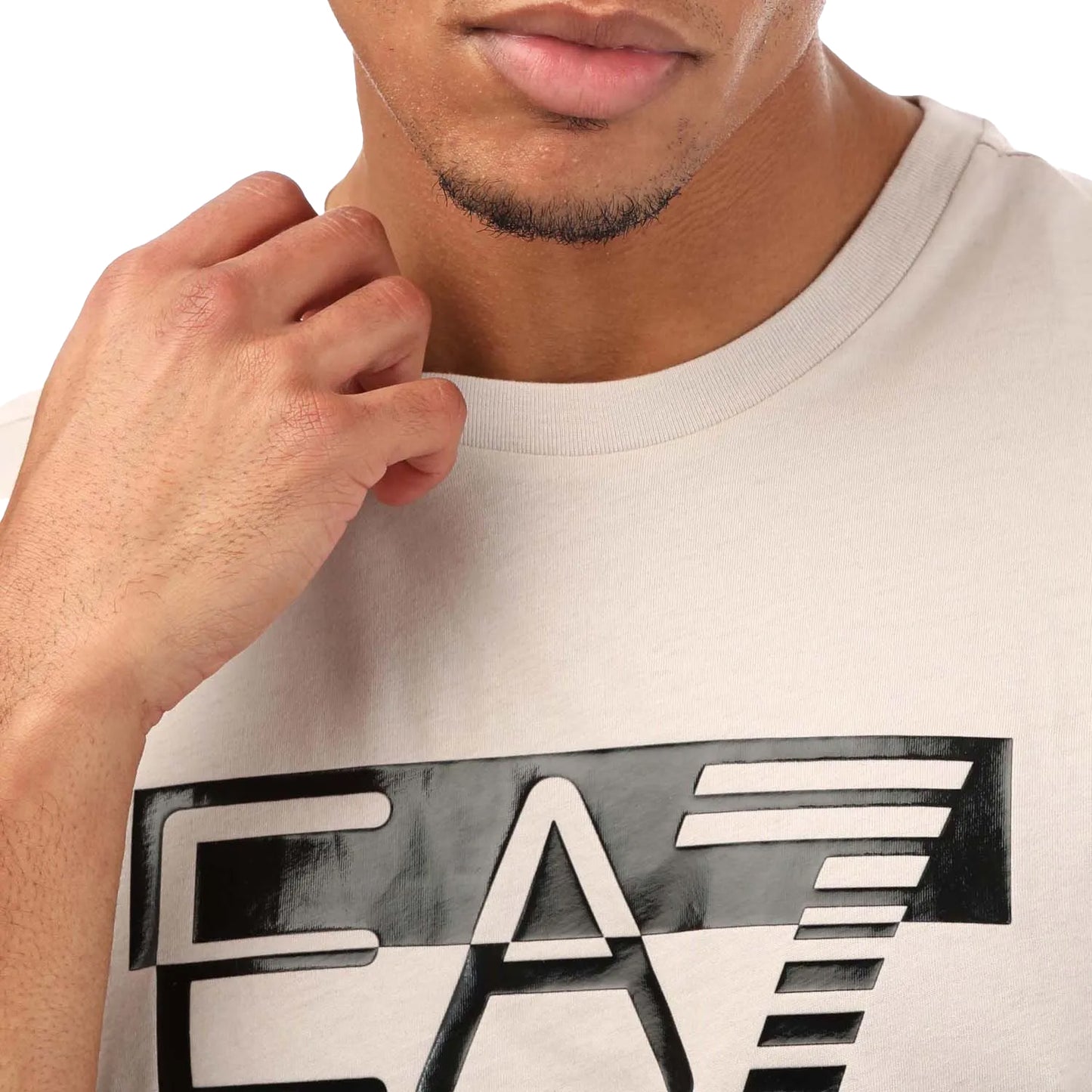 Grey - Side - Emporio Armani Mens EA7 Visibility T-Shirt