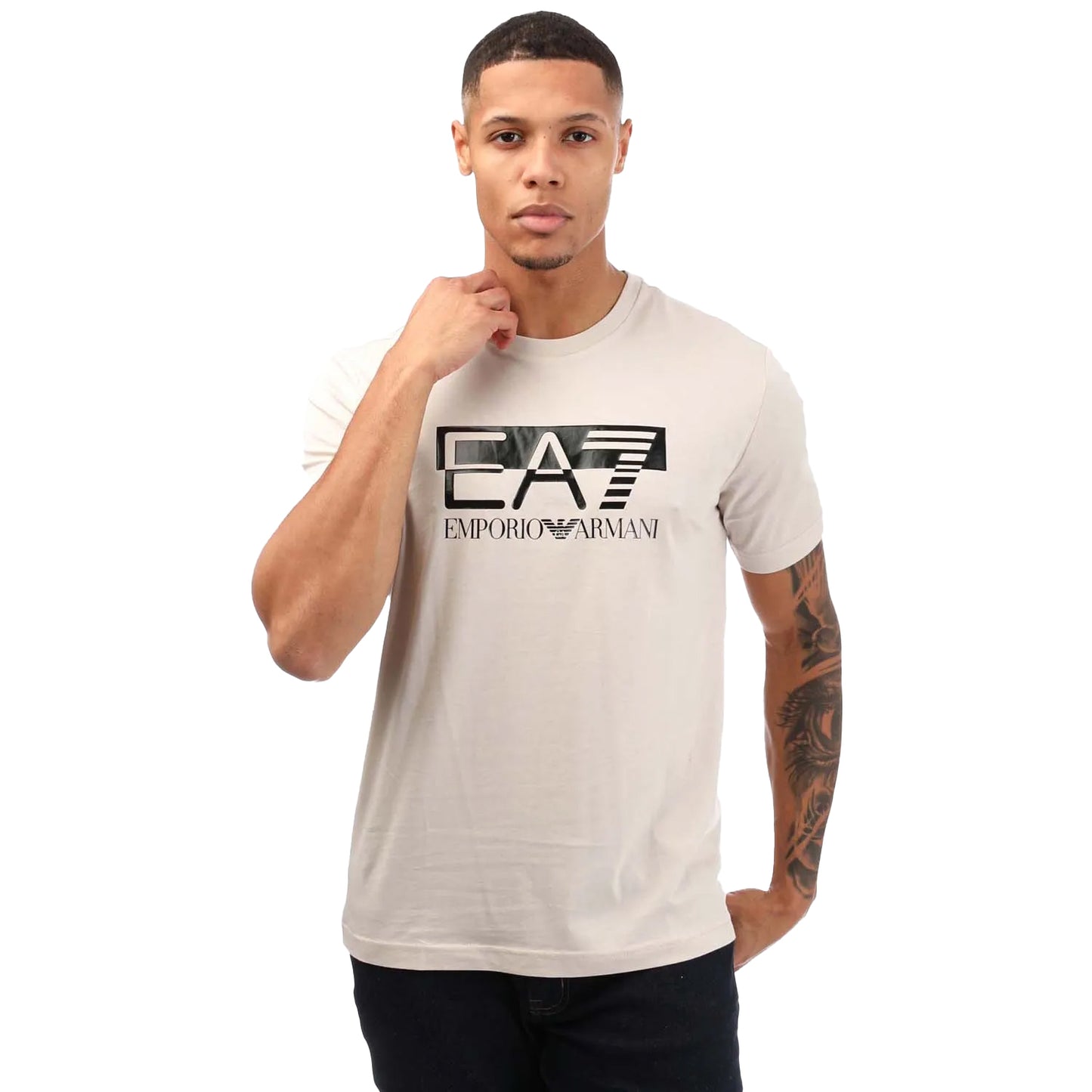 Grey - Front - Emporio Armani Mens EA7 Visibility T-Shirt