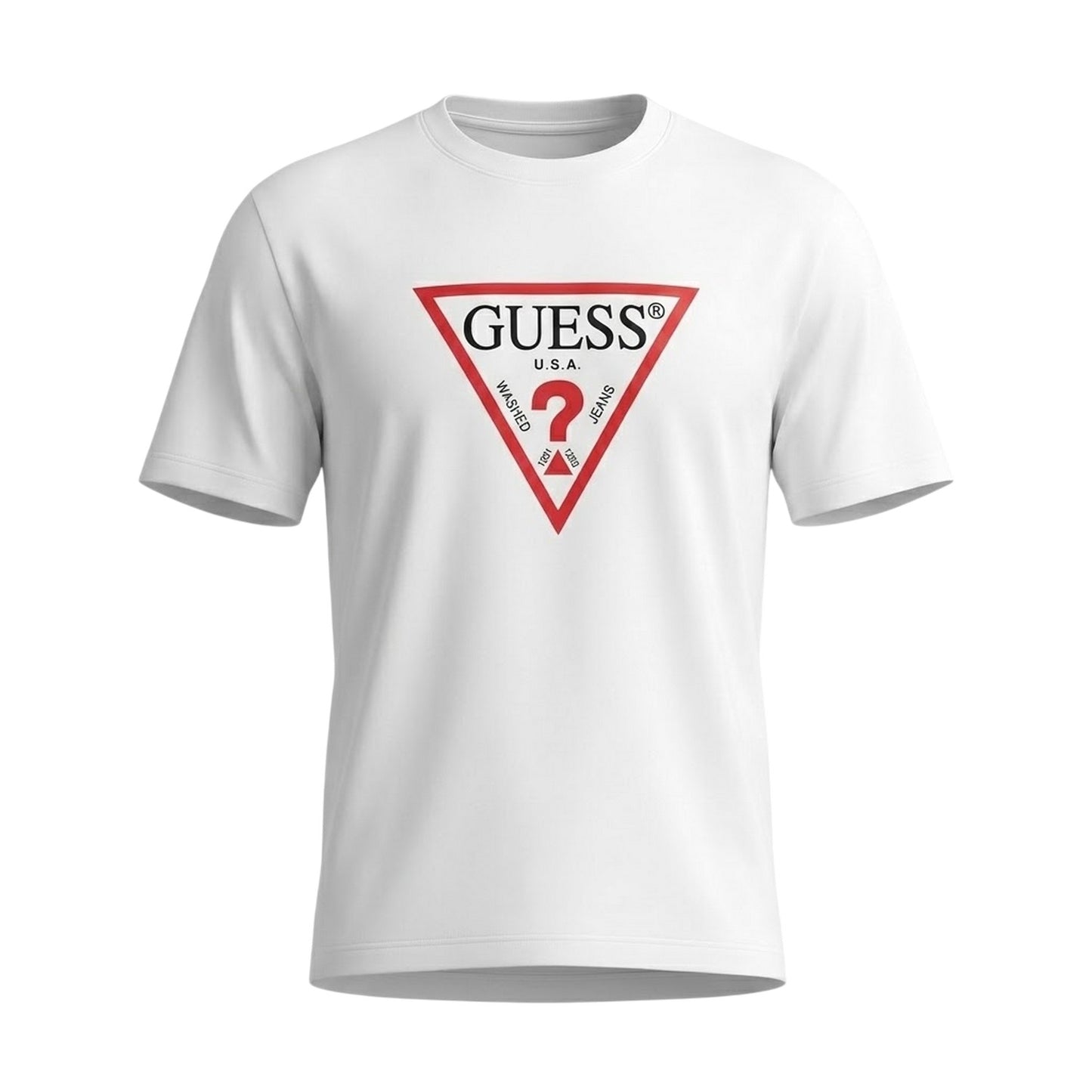 Ocean Blue - Back - Guess Mens Jeans Iconic T-Shirt