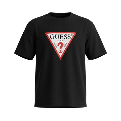 Black - Front - Guess Mens Jeans Iconic T-Shirt