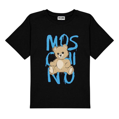 Blue - Front - Moschino Childrens-Kids Teddy Bear T-Shirt