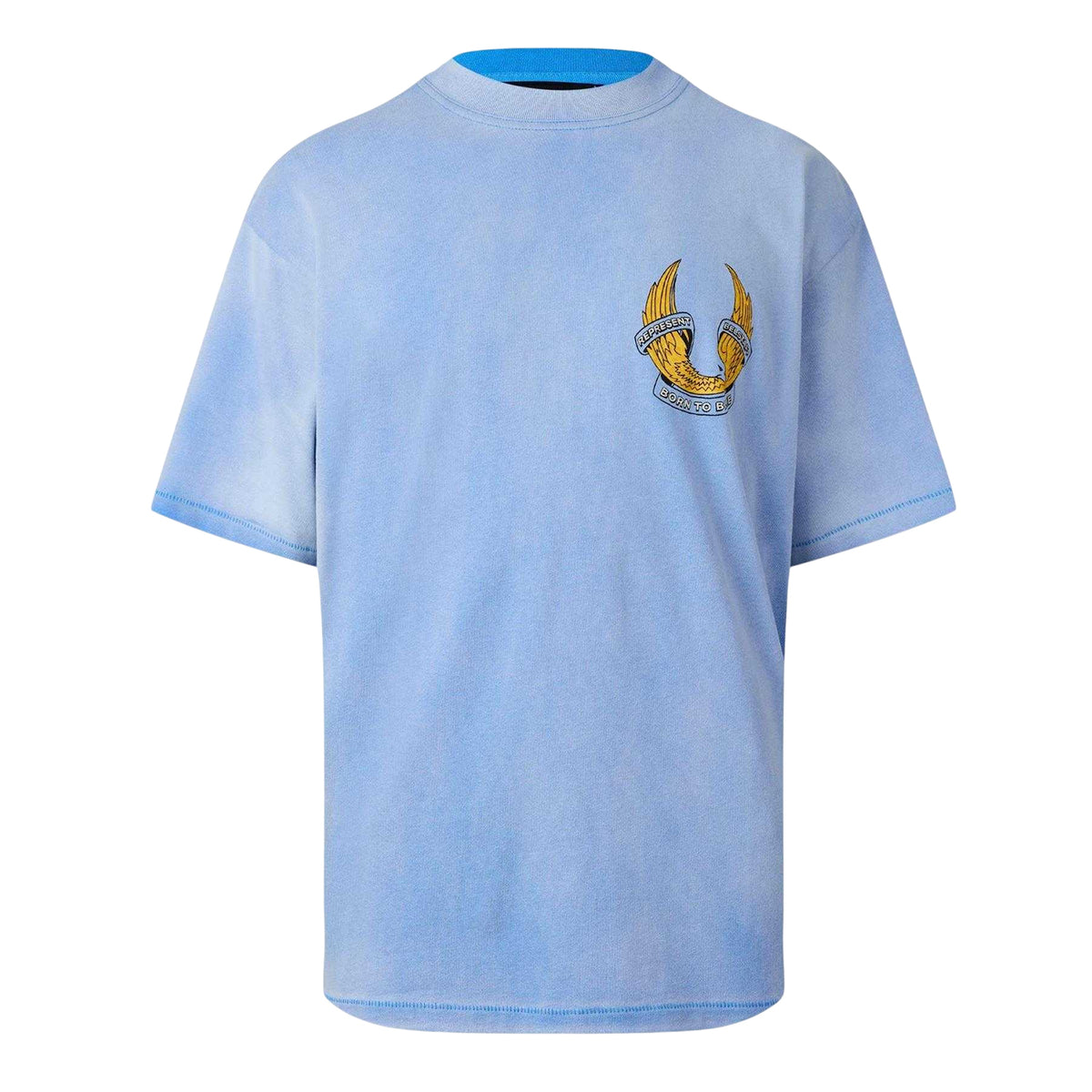 Washed Blue - Front - Represent Mens Oversized T-Shirt