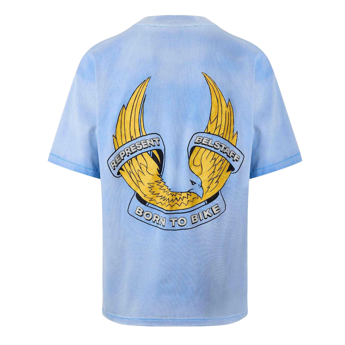 Washed Blue - Back - Represent Mens Oversized T-Shirt