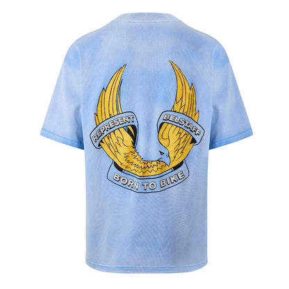 Washed Blue - Back - Represent Mens Oversized T-Shirt