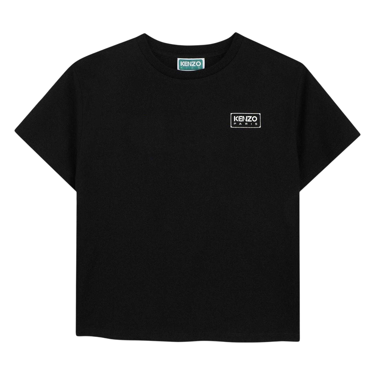 Black - Front - Kenzo Childrens-Kids Lightweight Regular T-Shirt