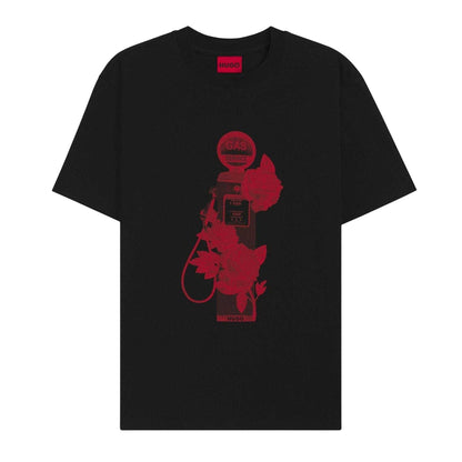 Black - Front - Hugo Mens Dikerd T-Shirt