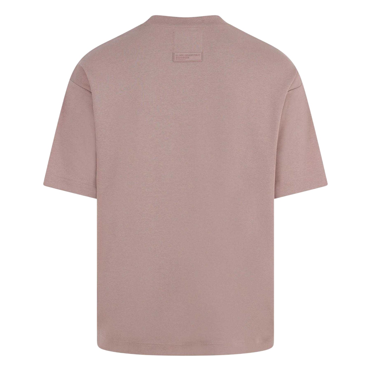 Taupe - Back - Blank Essentials Mens Collegiate Arch Oversized T-Shirt