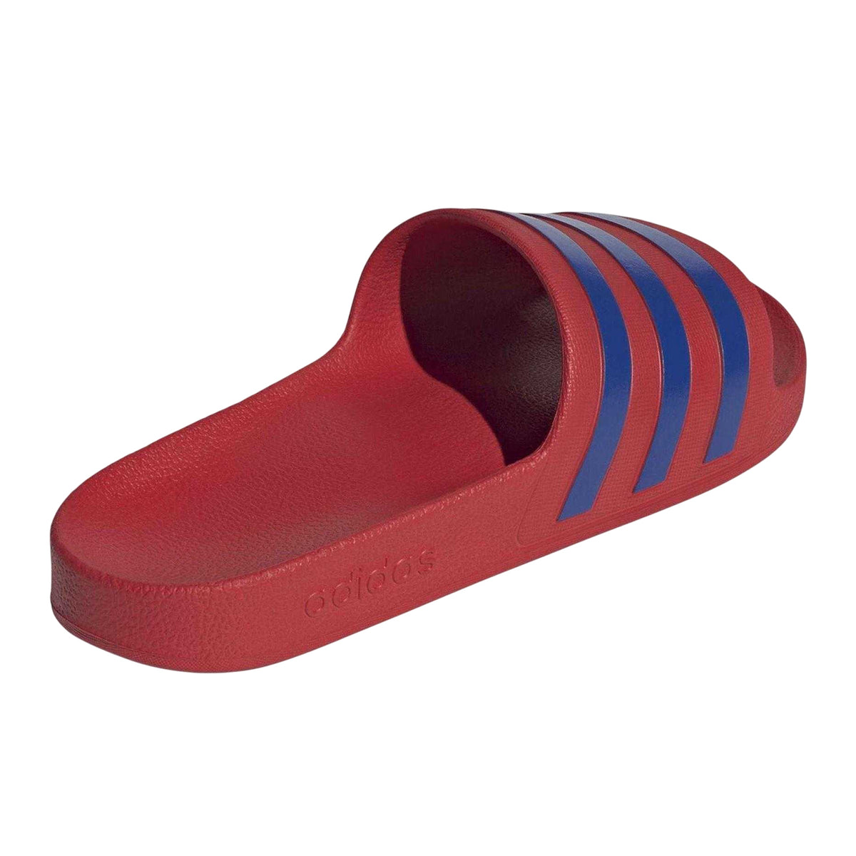 Better Scarlet - Back - Adidas Mens Adilette Aqua 3 Stripes Pool Flat Sliders
