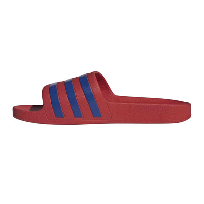 Better Scarlet - Side - Adidas Mens Adilette Aqua 3 Stripes Pool Flat Sliders