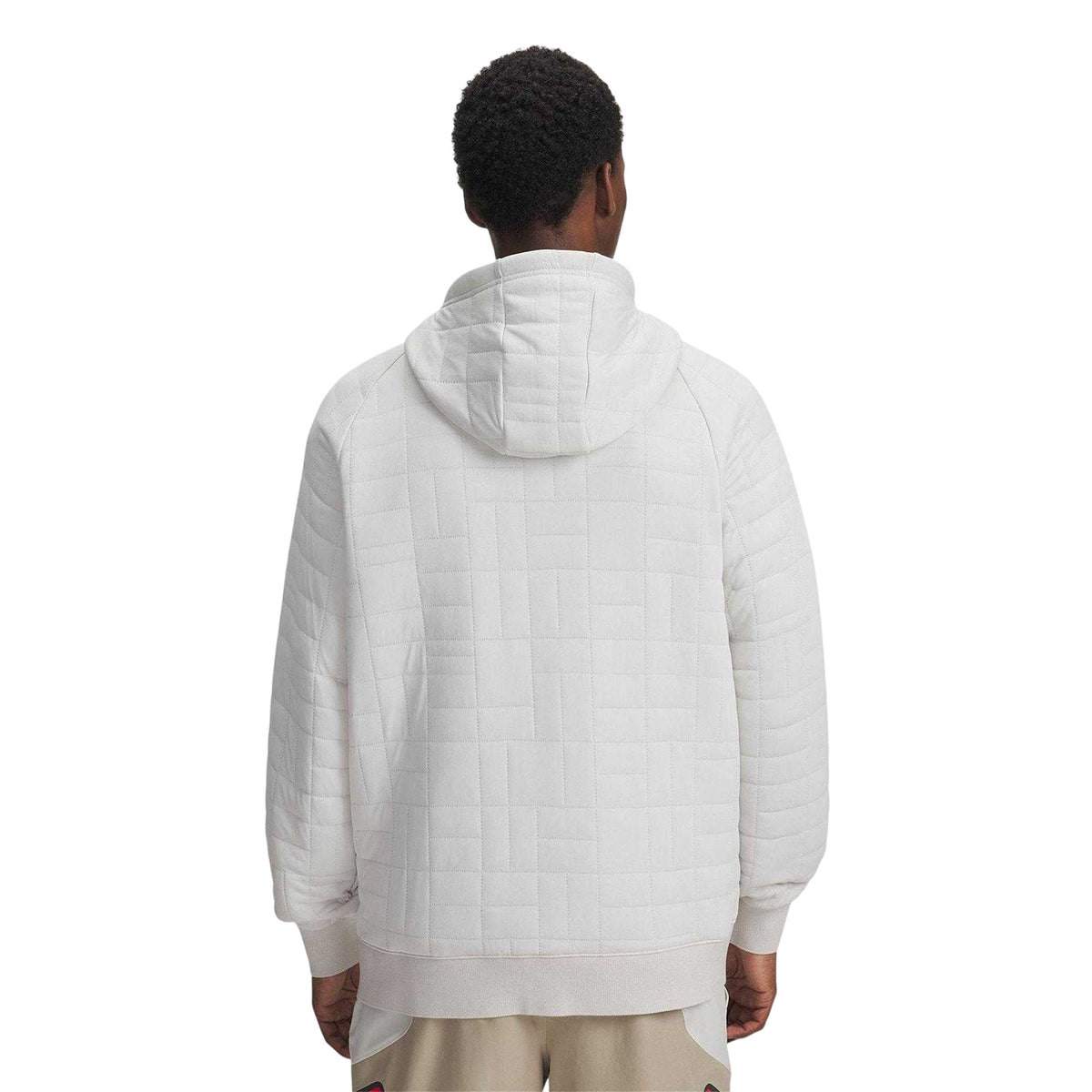 White - Back - Under Armour Mens Unstoppable Quilted Full Zip Hooded Jacket