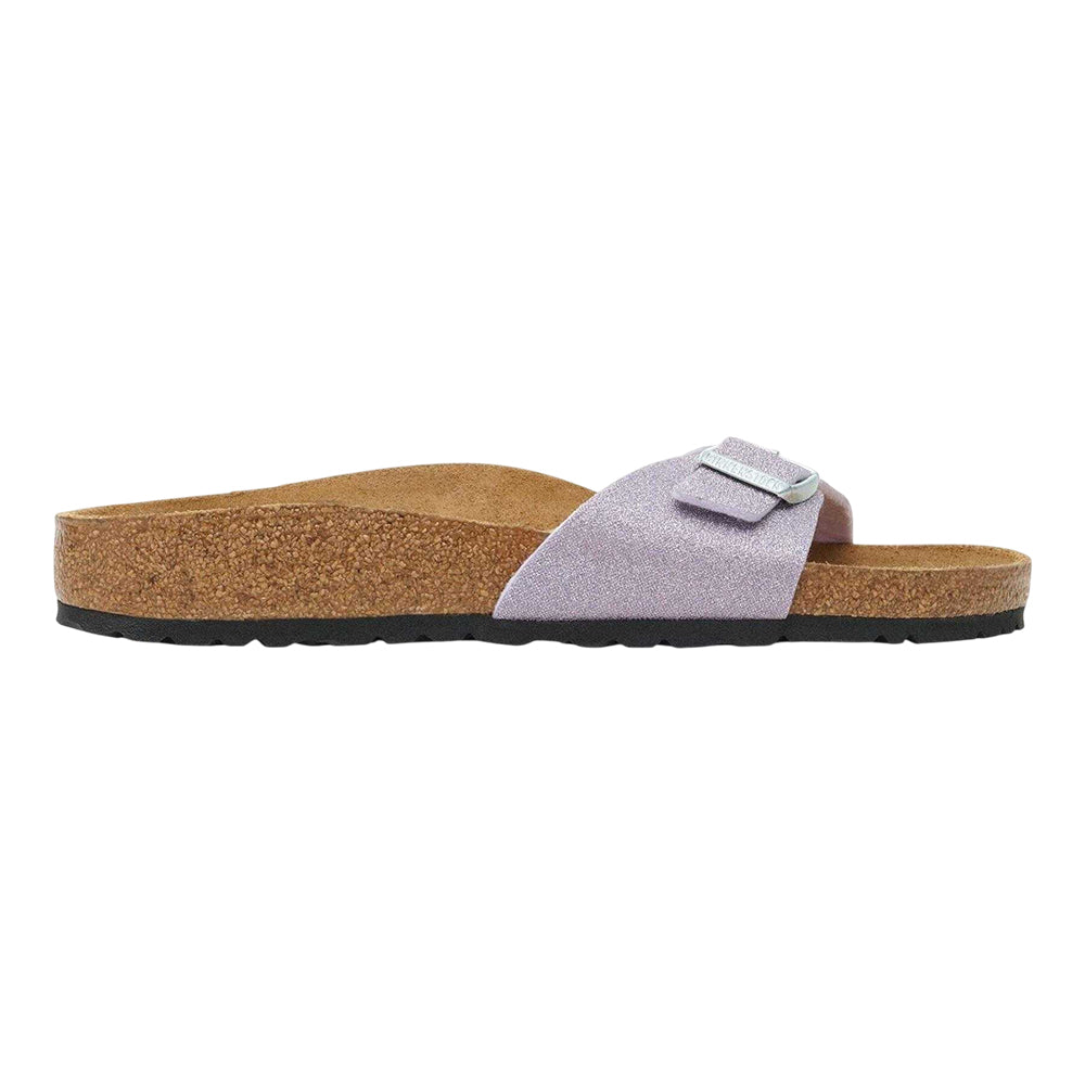 Violet - Front - Birkenstock Childrens-Kids Madrid Glitter Single Strap Flat Sandals