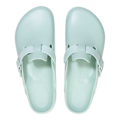 Green - Side - Birkenstock Womens-Ladies Boston Clogs
