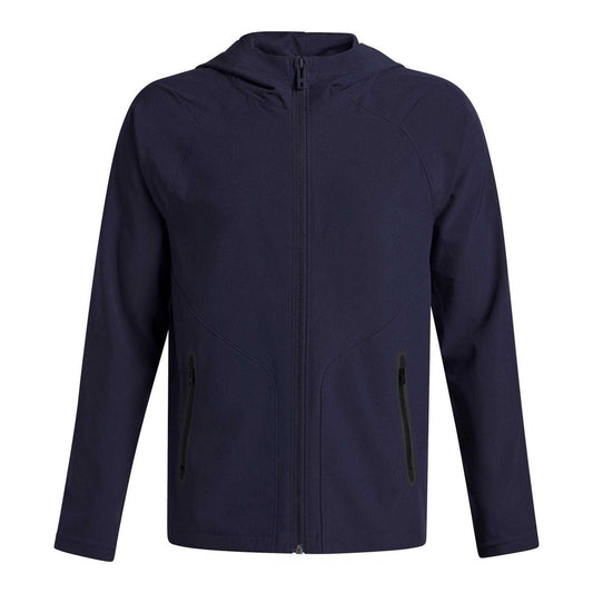 Blue - Front - Under Armour Boys Solid Regular Hooded Jacket