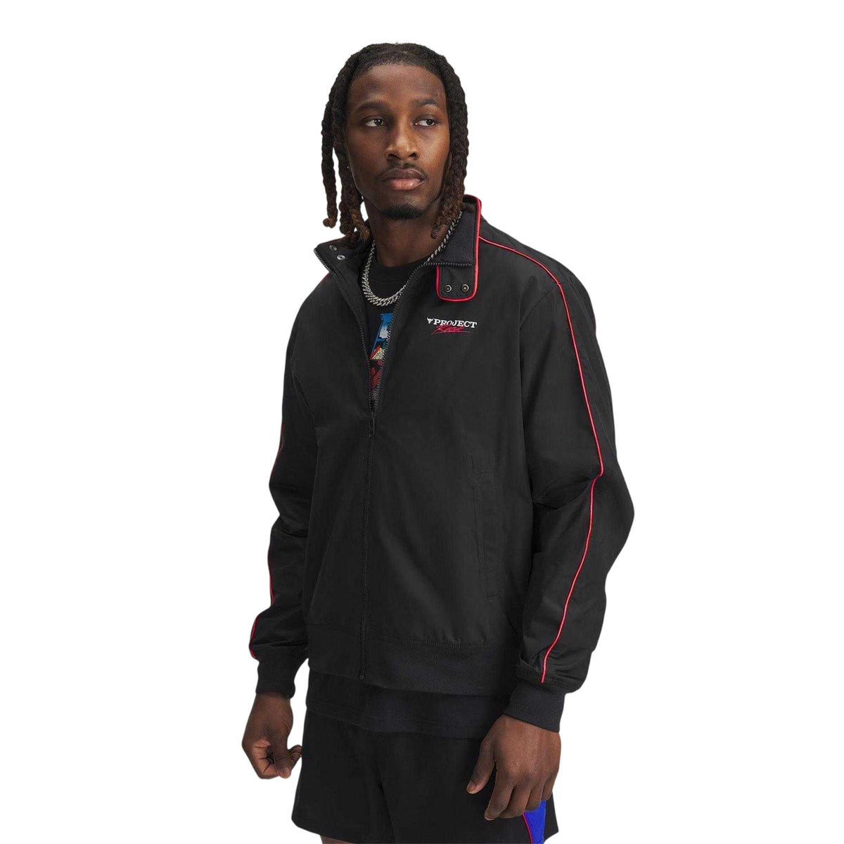 Black - Front - Under Armour Mens Project Rock Track Jacket