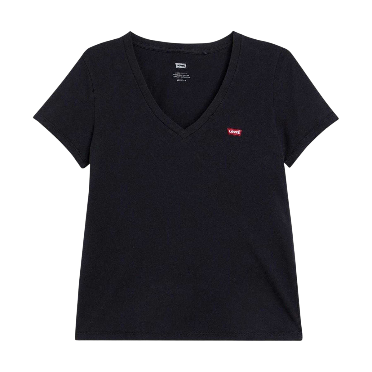 Black - Front - Levis Womens-Ladies Perfect V Neck T-Shirt