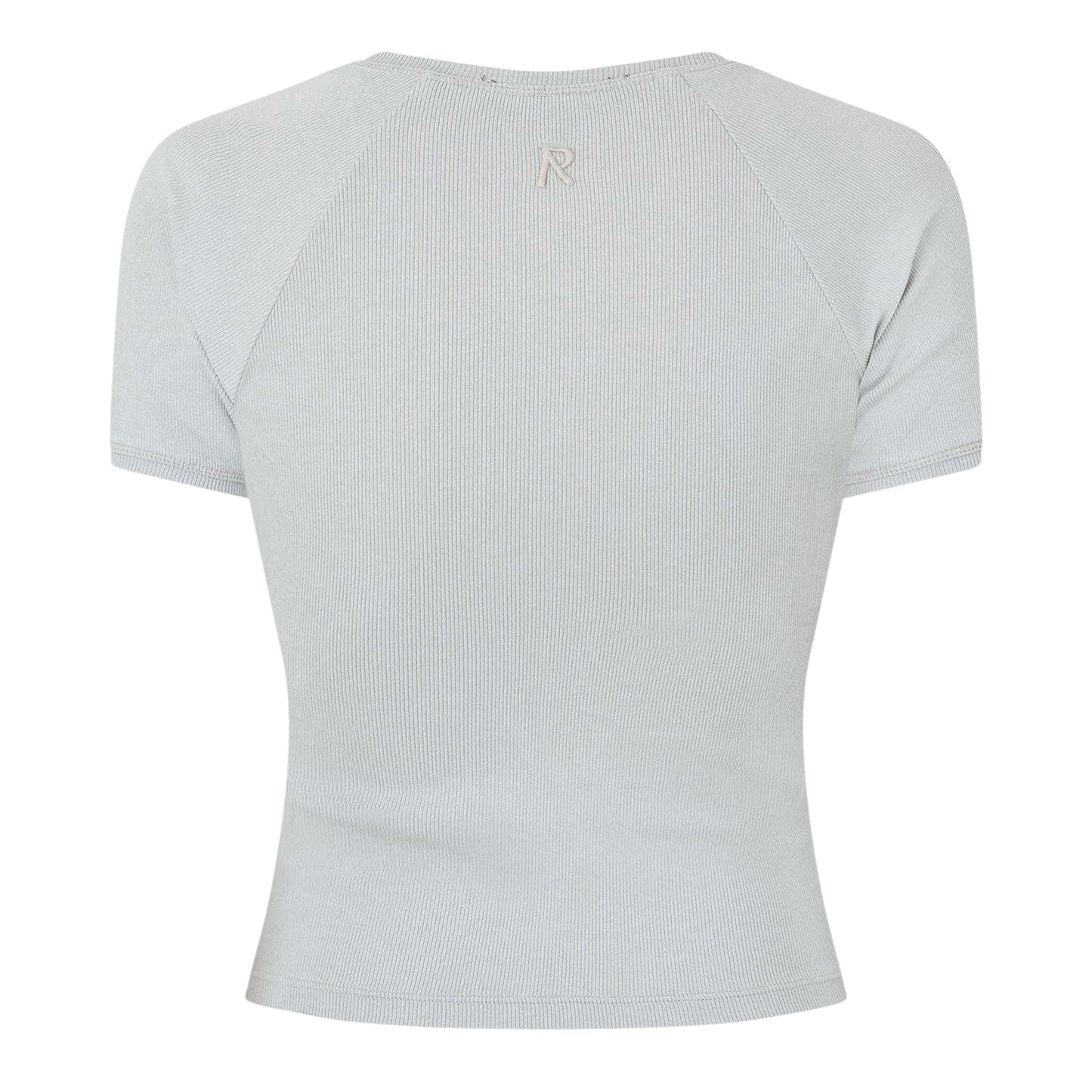 Grey - Back - Represent Womens-Ladies Initial Ribbed T-Shirt