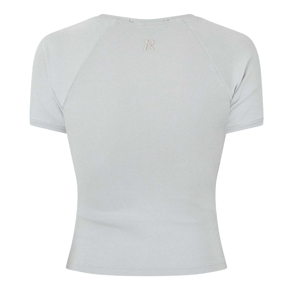 Grey - Back - Represent Womens-Ladies Initial Ribbed T-Shirt