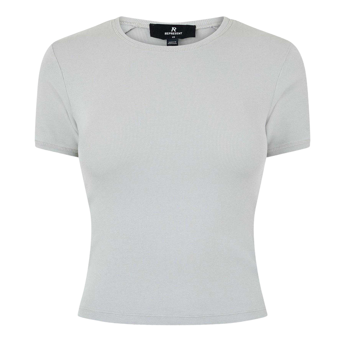 Grey - Front - Represent Womens-Ladies Initial Ribbed T-Shirt