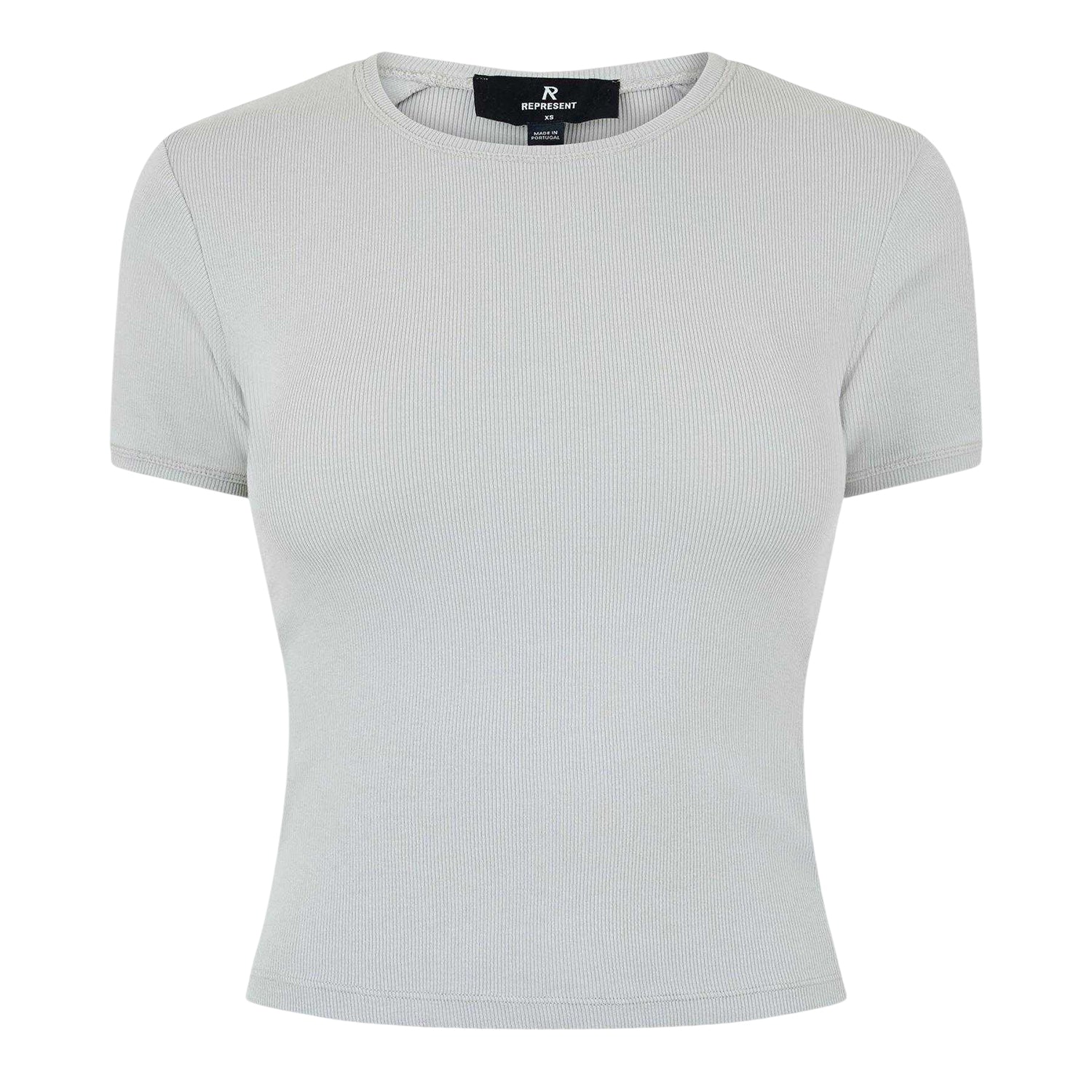 Grey - Front - Represent Womens-Ladies Initial Ribbed T-Shirt