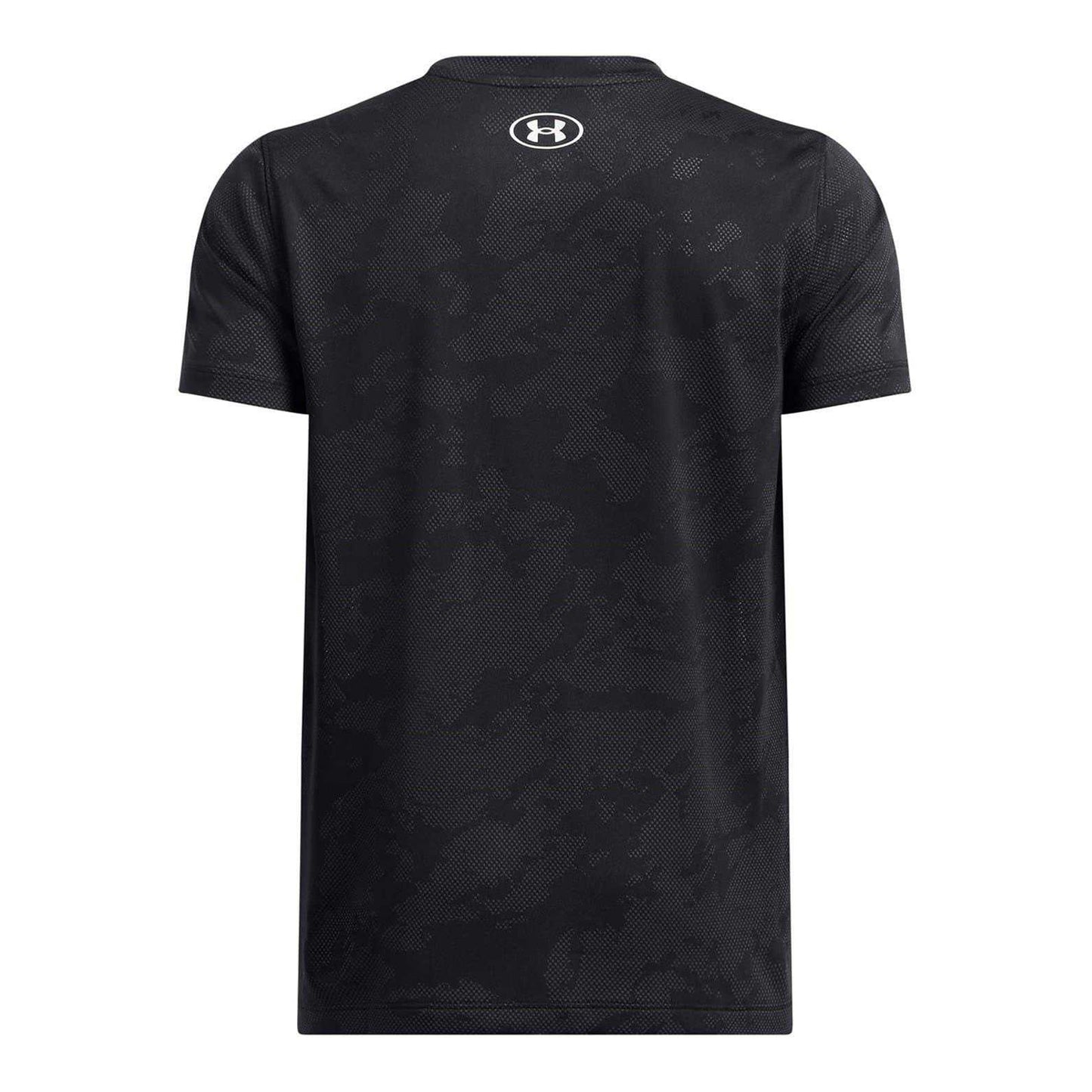 Black-White - Back - Under Armour Childrens-Kids Performance Workout T-Shirt