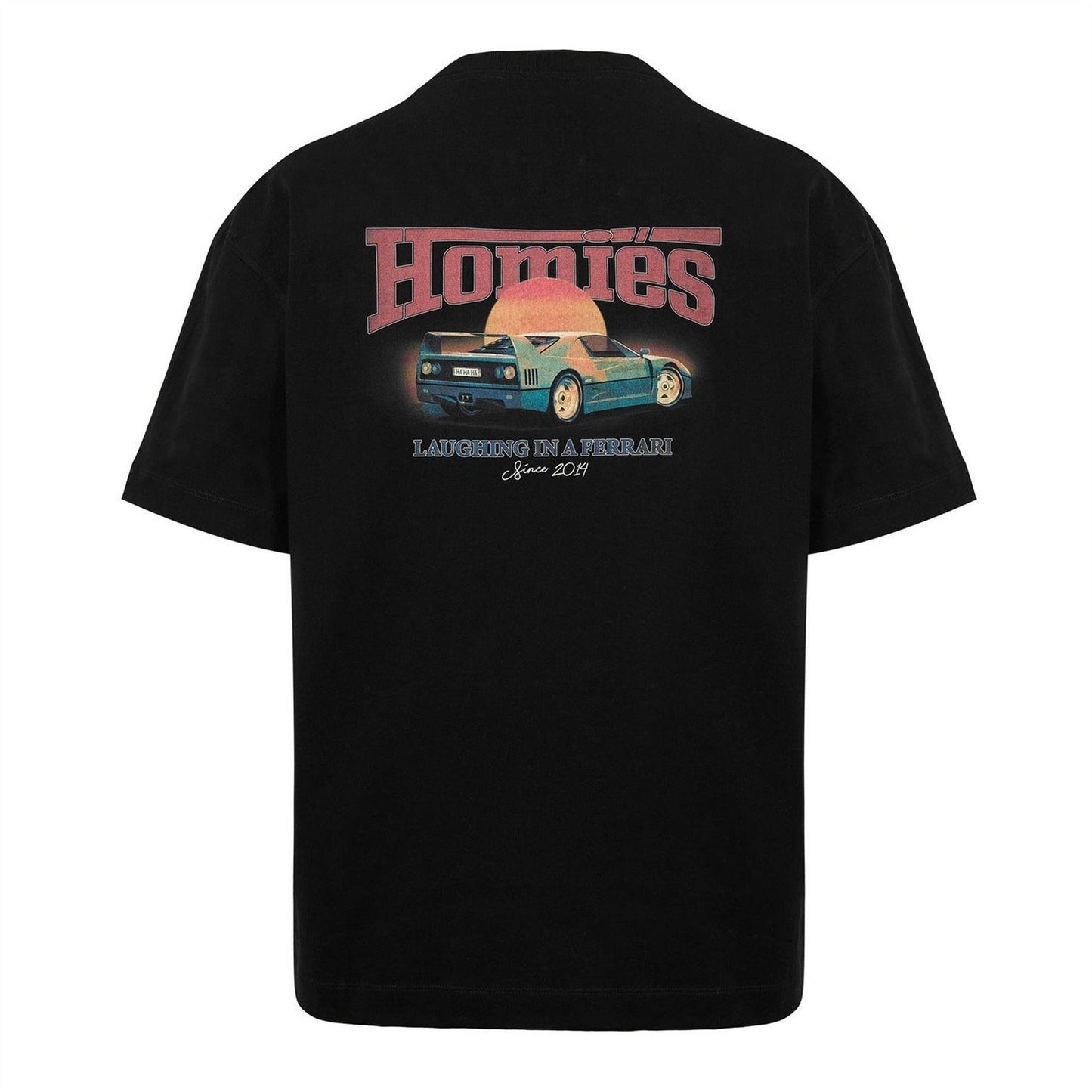 Black - Back - Boulevard Unisex Adult Sunset Graphic T-Shirt