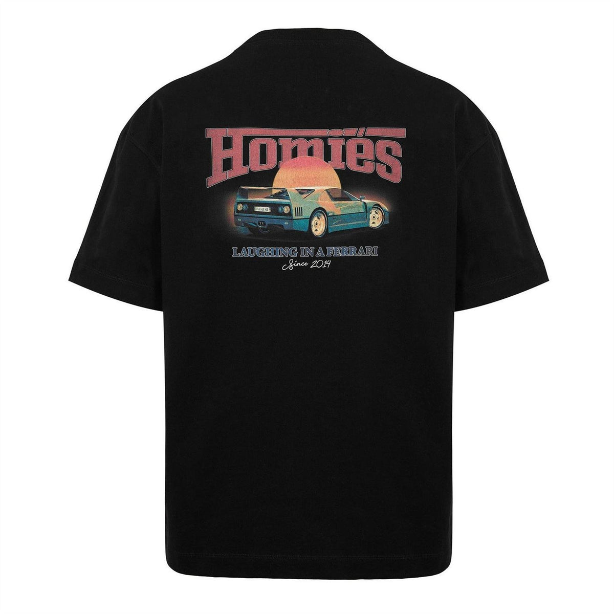 Black - Back - Boulevard Unisex Adult Sunset Graphic T-Shirt