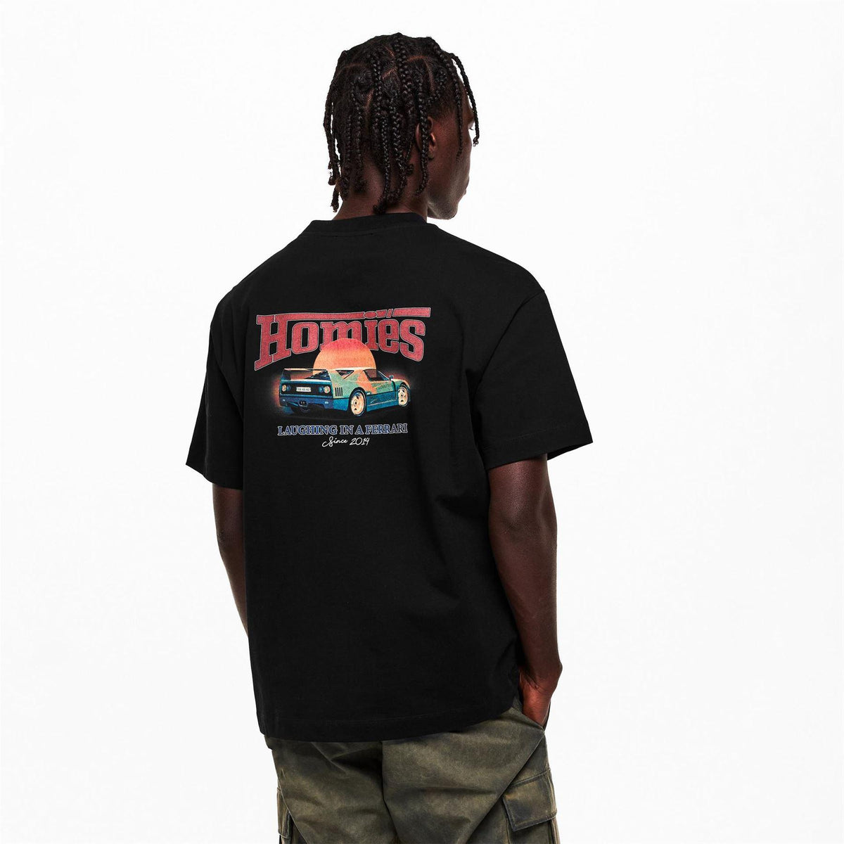 Black - Lifestyle - Boulevard Unisex Adult Sunset Graphic T-Shirt