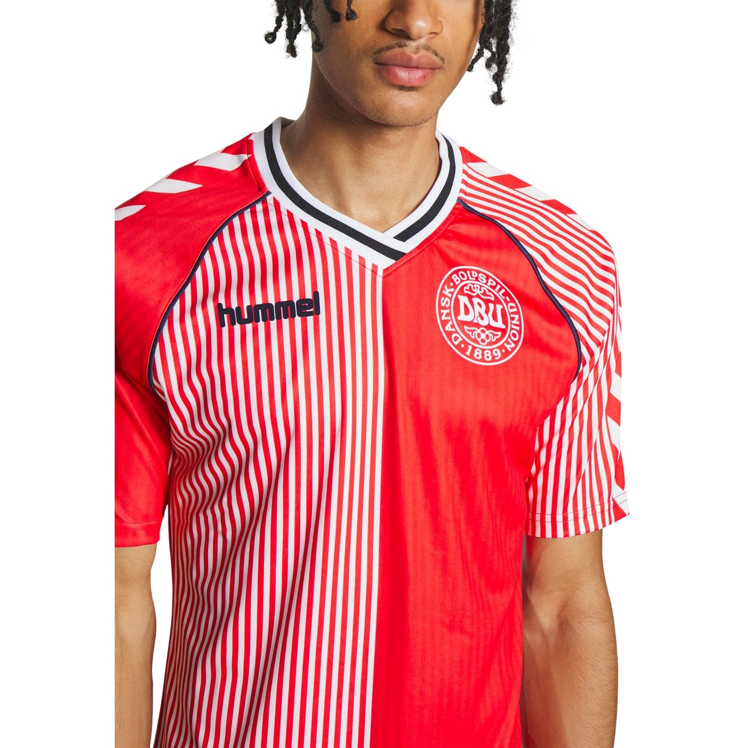 Red-White - Side - Hummel Mens Denmark Football Shirt