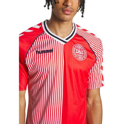 Red-White - Side - Hummel Mens Denmark Football Shirt