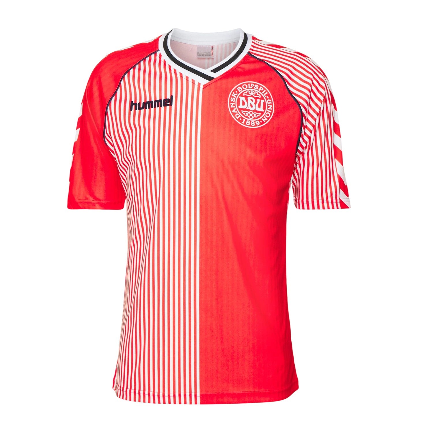 Red-White - Front - Hummel Mens Denmark Football Shirt