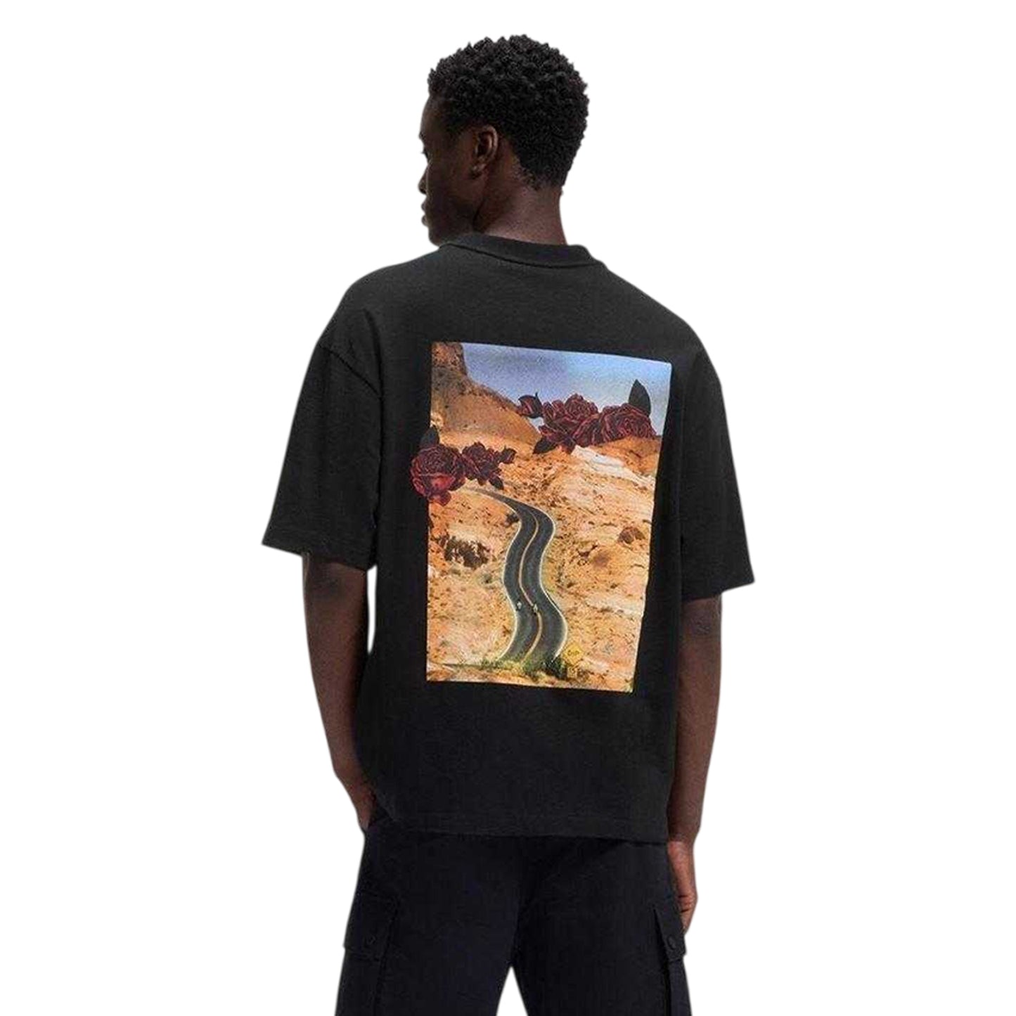 Black - Back - Hugo Mens Domans T-Shirt
