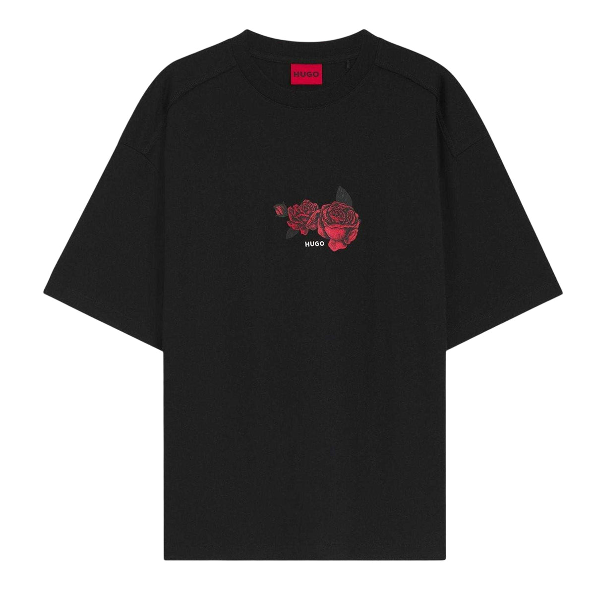 Black - Front - Hugo Mens Domans T-Shirt