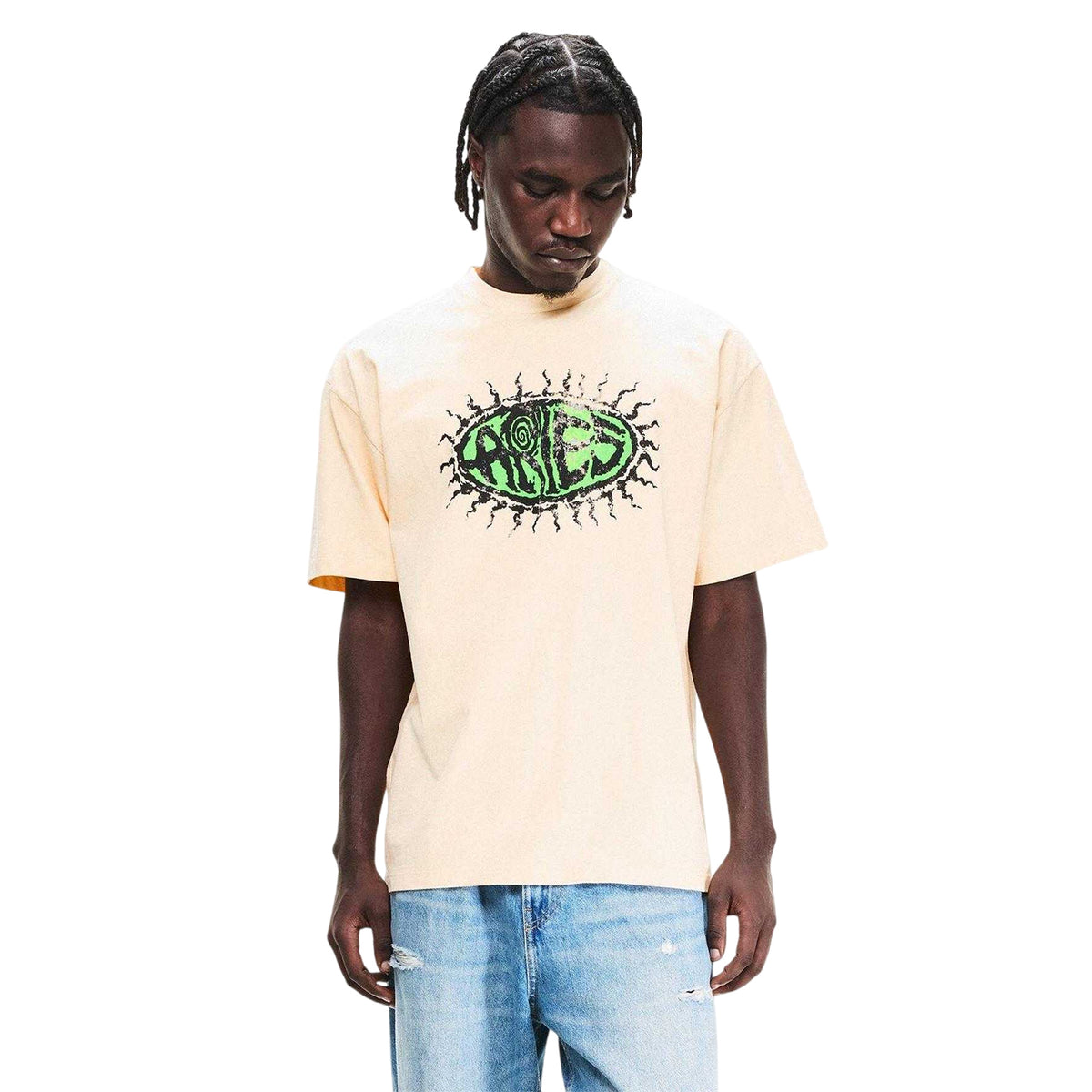 Beige - Side - Aries Mens T-Shirt