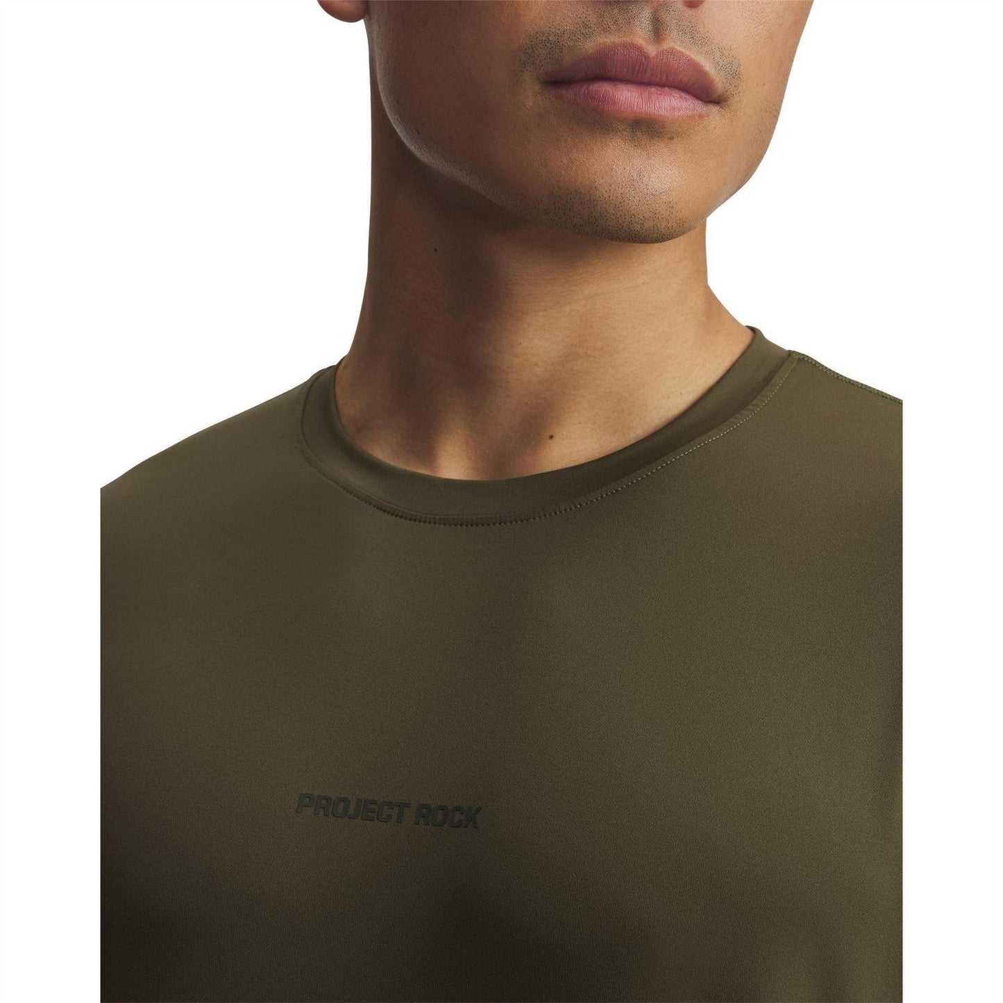 Green - Side - Under Armour Mens Project Rock Iso-Chill Technical Top