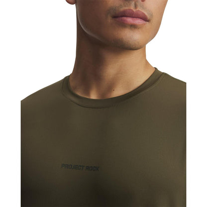 Green - Side - Under Armour Mens Project Rock Iso-Chill Technical Top