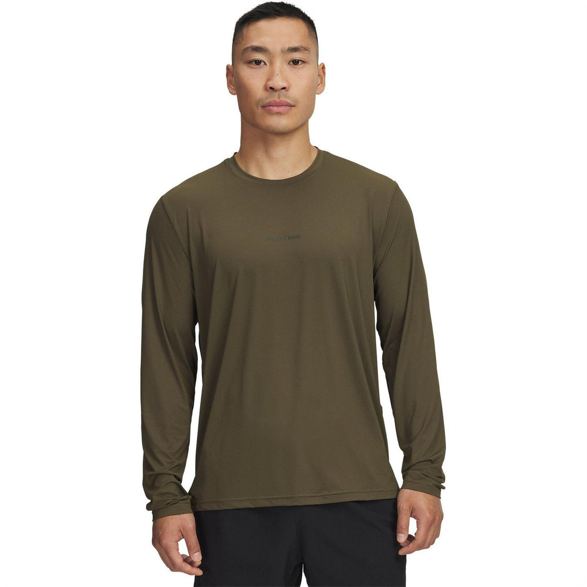Green - Front - Under Armour Mens Project Rock Iso-Chill Technical Top