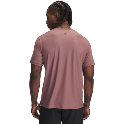 Brown - Back - Under Armour Mens Project Rock T-Shirt