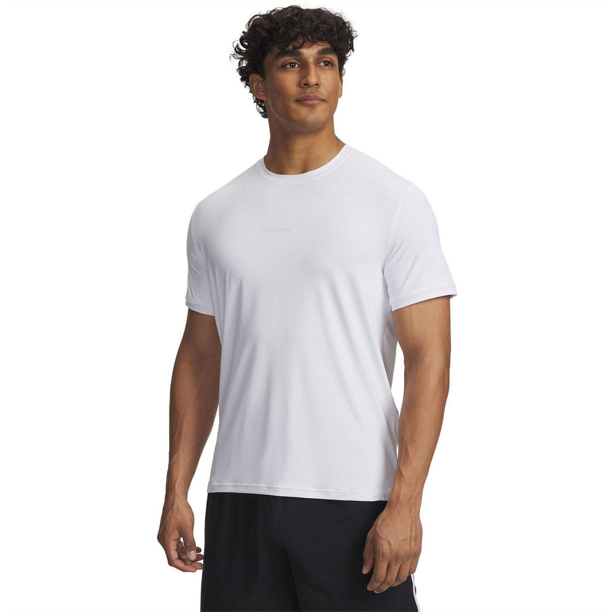 White - Front - Under Armour Mens Project Rock T-Shirt