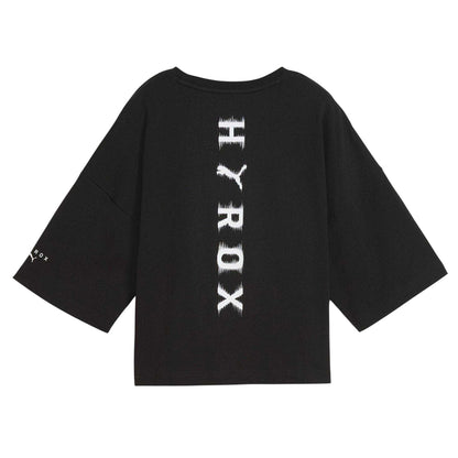 Puma Black - Back - Puma Womens-Ladies Hyrox Graphic Print Cropped T-Shirt