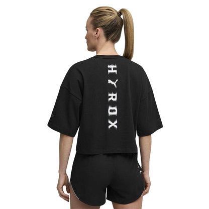 Puma Black - Lifestyle - Puma Womens-Ladies Hyrox Graphic Print Cropped T-Shirt