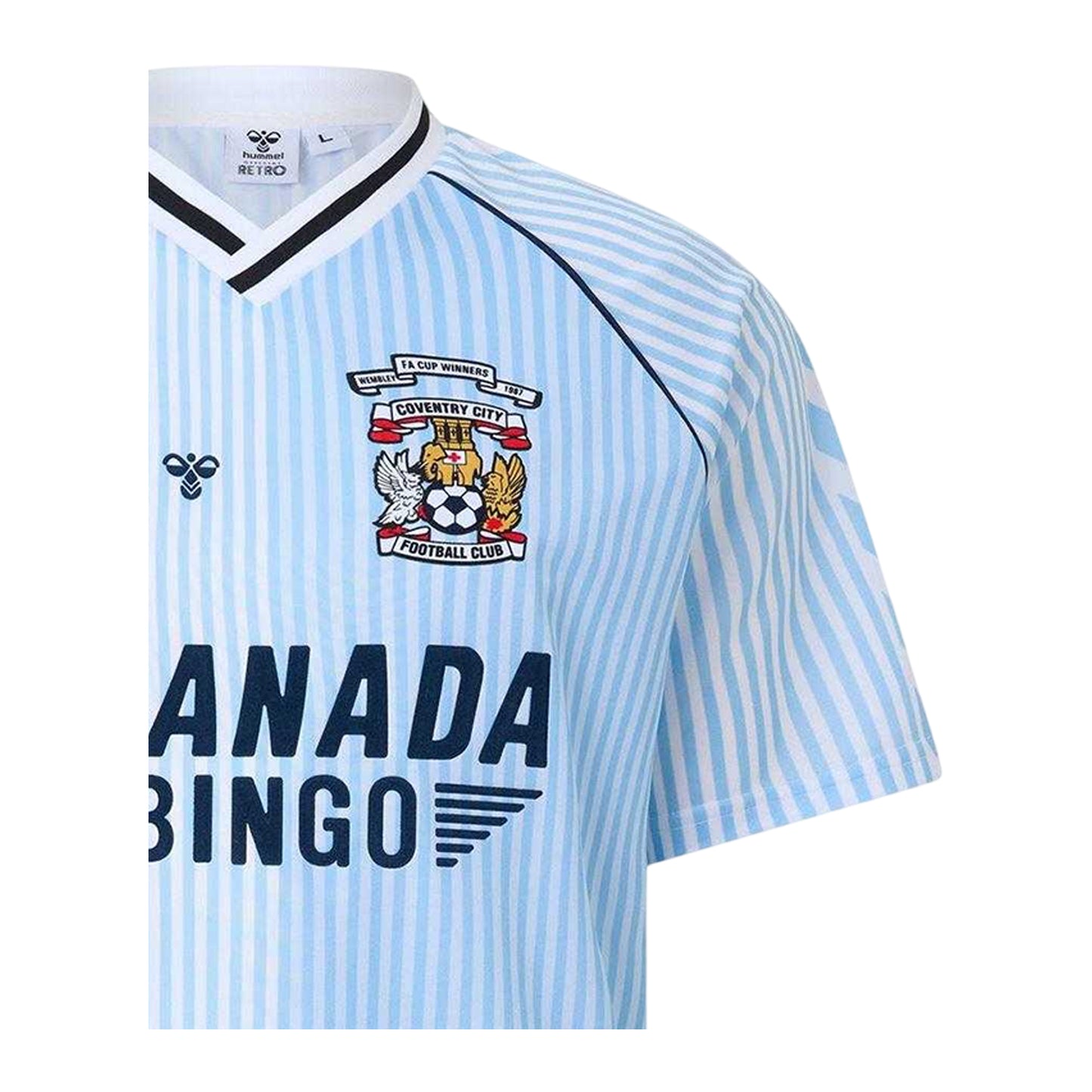 Sky Blue-White - Side - Hummel Unisex Adult 1987 Coventry City FC Football Shirt