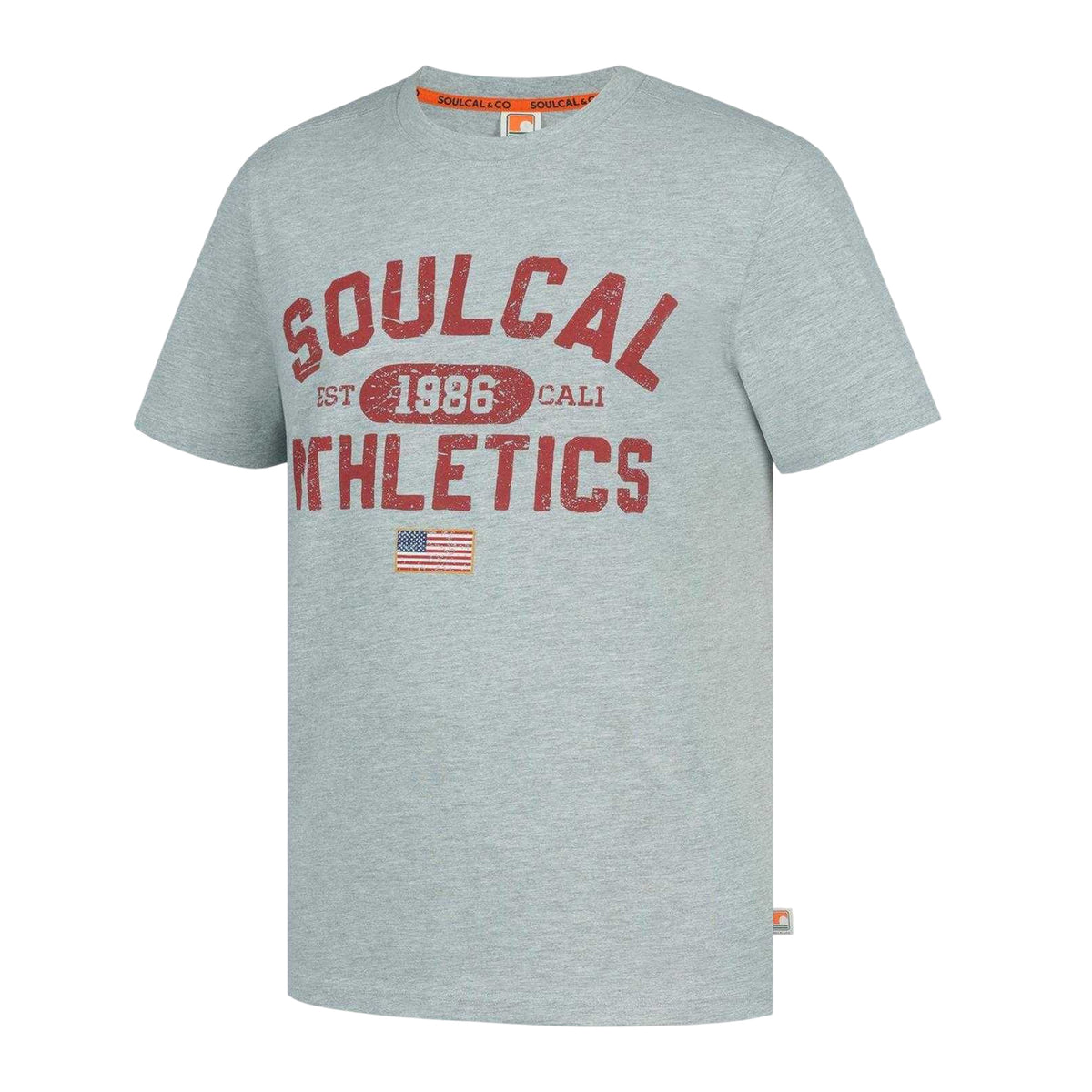 Athletic Grey - Side - SoulCal Mens Graphic Print Regular T-Shirt