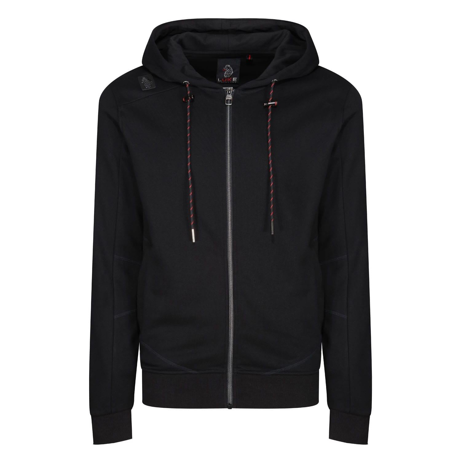 Black - Front - Luke 1977 Mens Louis Full Zip Hoodie