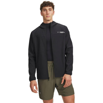 Black - Front - Under Armour Mens Velociti Stormproof Full Zip Jacket